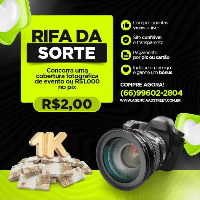 Imagem da campanha Cobertura Fotográfica ou R$1.000