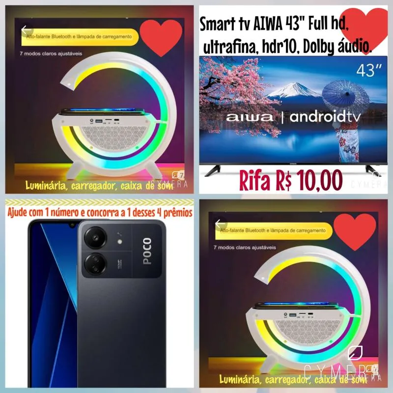 Imagem da campanha Rifa Solidária em prol de Clícia Vale