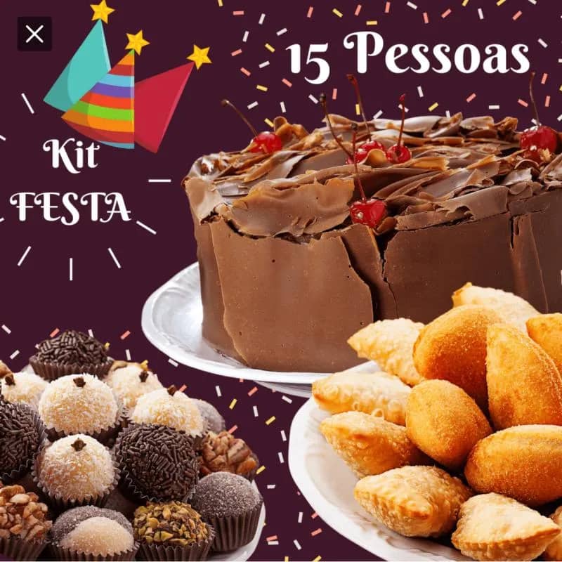Imagem da campanha Kit festa para 15 pessoas