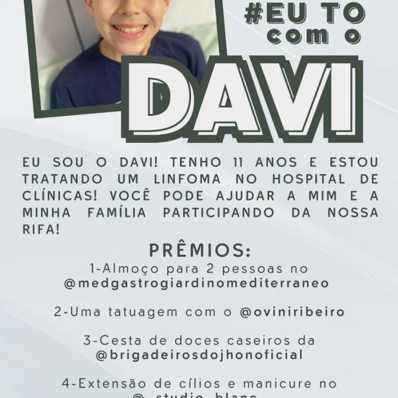 Imagem da campanha #EU TÔ COM O DAVI