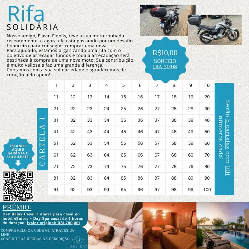 Imagem da campanha Rifa Solidária