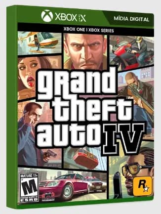 Imagem da campanha XBOX 360 1 controle e game GTA IV