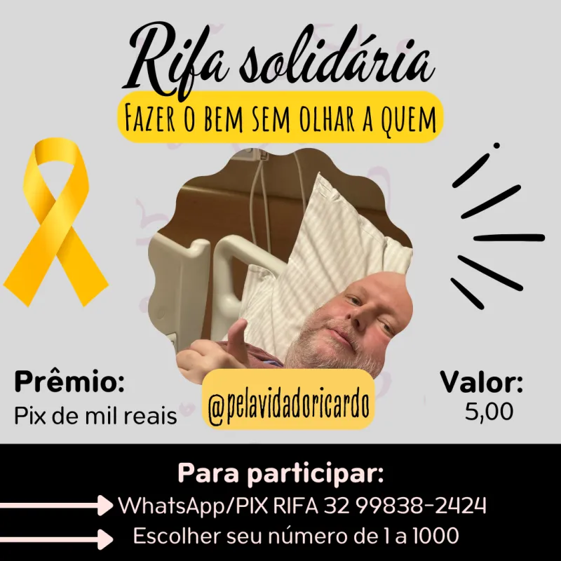 Imagem da campanha Pela Vida Do Ricardo