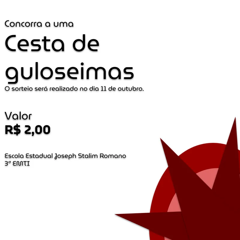 Imagem da campanha Rifa do terceirão