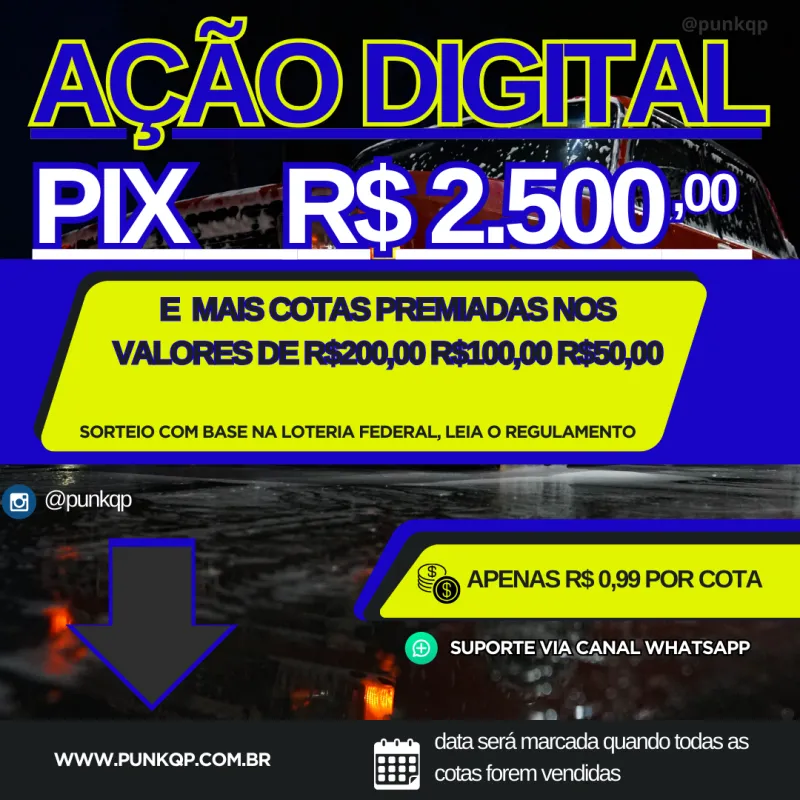 Imagem da campanha Ação R$ 2.500,00 no pix
