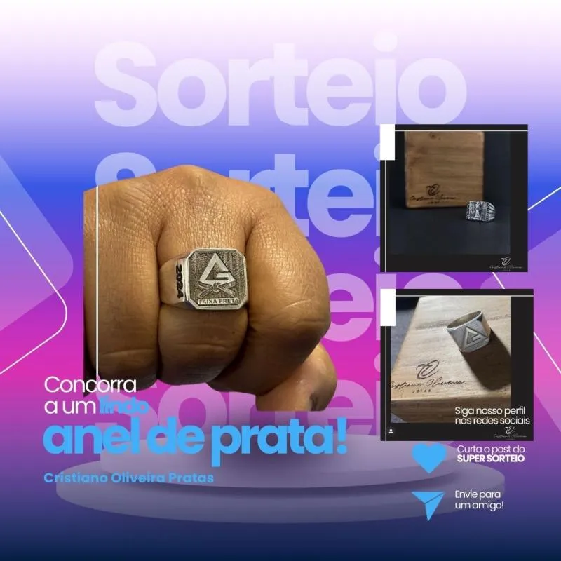 Imagem da campanha Rifa de Anel de Prata Jiu Jitsu