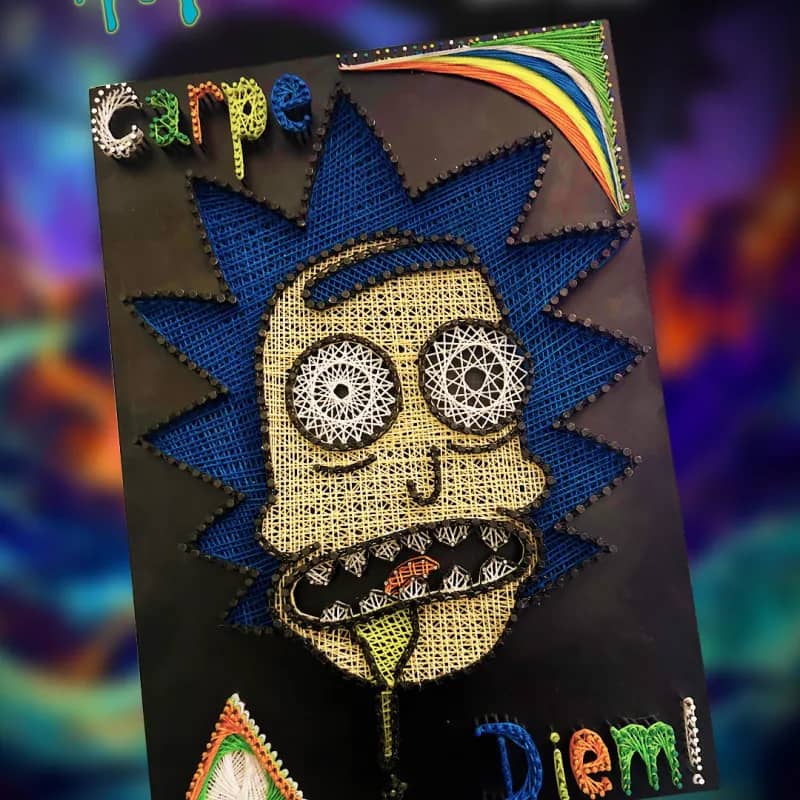 Imagem da campanha Rifa Quadro Rick Sanchez StringArt