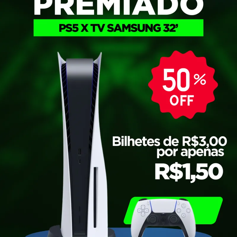Imagem da campanha PS5 + Tv Samsung