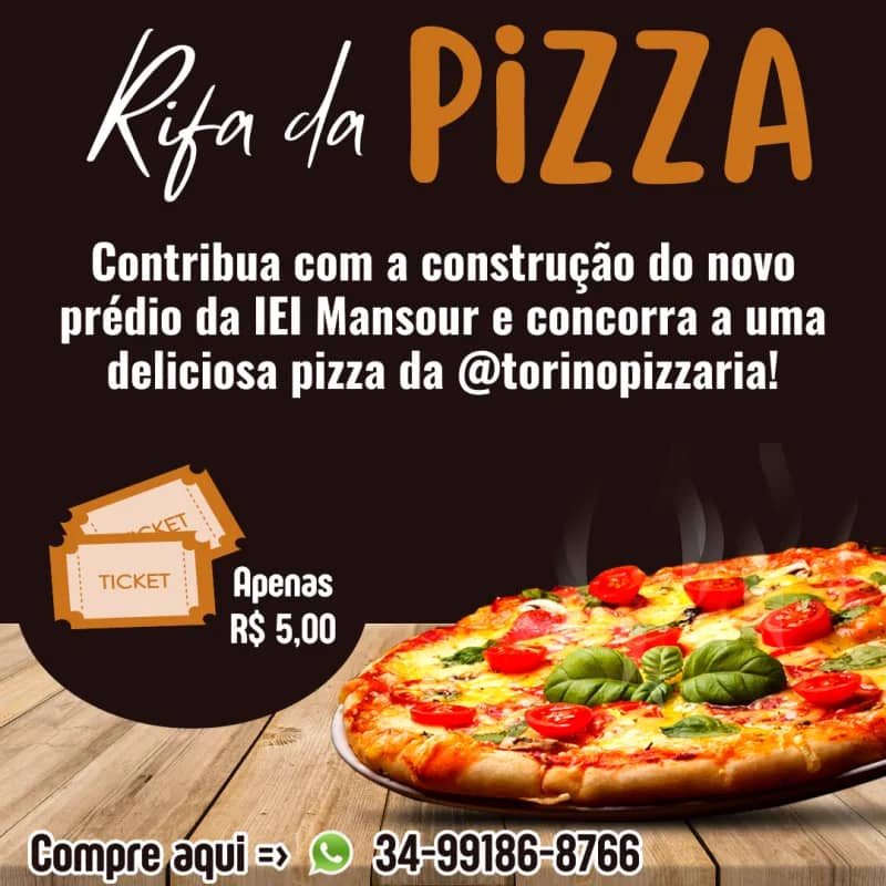Imagem da campanha Rifa da Pizza 🍕