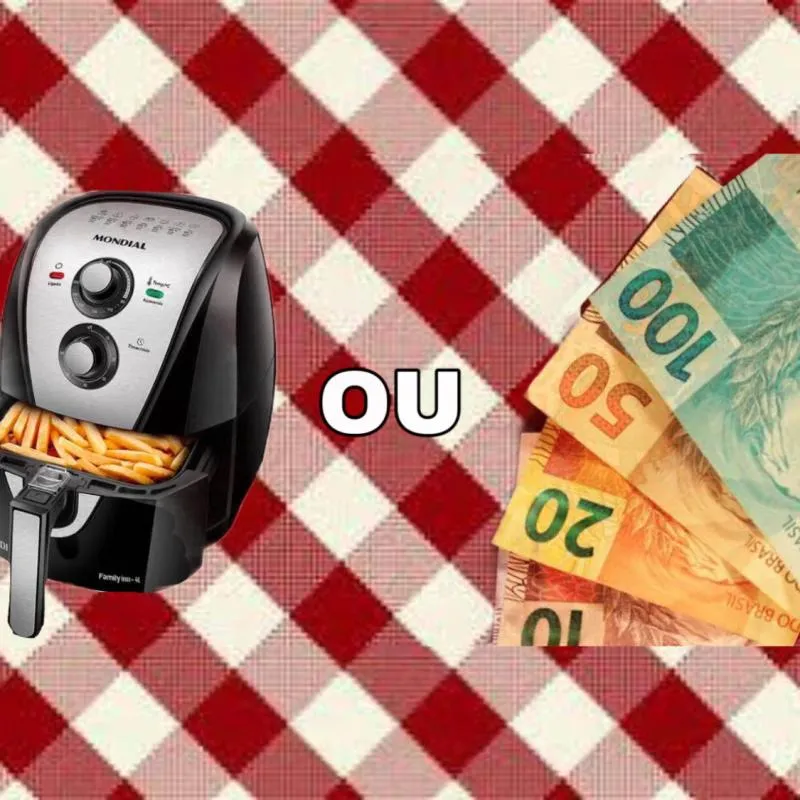 Imagem da campanha AirFryer ou R$250 no PIX