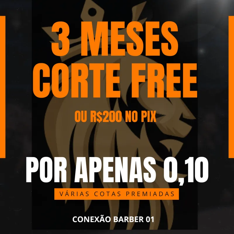Imagem da campanha 3 meses de corte grátis ou 200R$ no pix