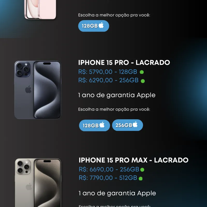 Imagem da campanha iphone 15 pro max