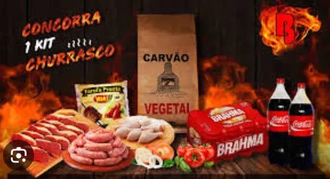 Imagem da campanha Kit churrasco e uma churrasqueira pequena, ou o valor do mesmo em dinheiro