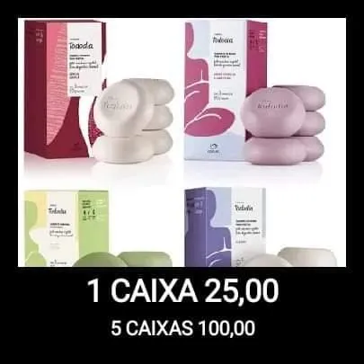 Imagem da campanha 4 caixas sabonetes natura total 20 sabonetes