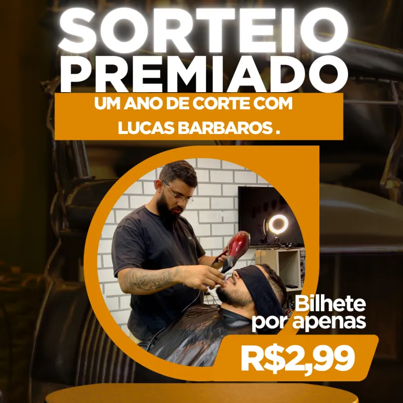 Imagem da campanha Um ano de corte com Lucas Barbaros