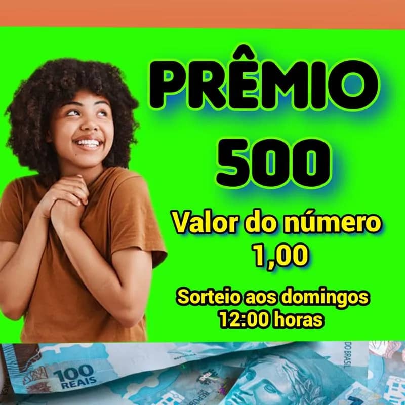 Imagem da campanha 500 reais em dinheiro ou no pix