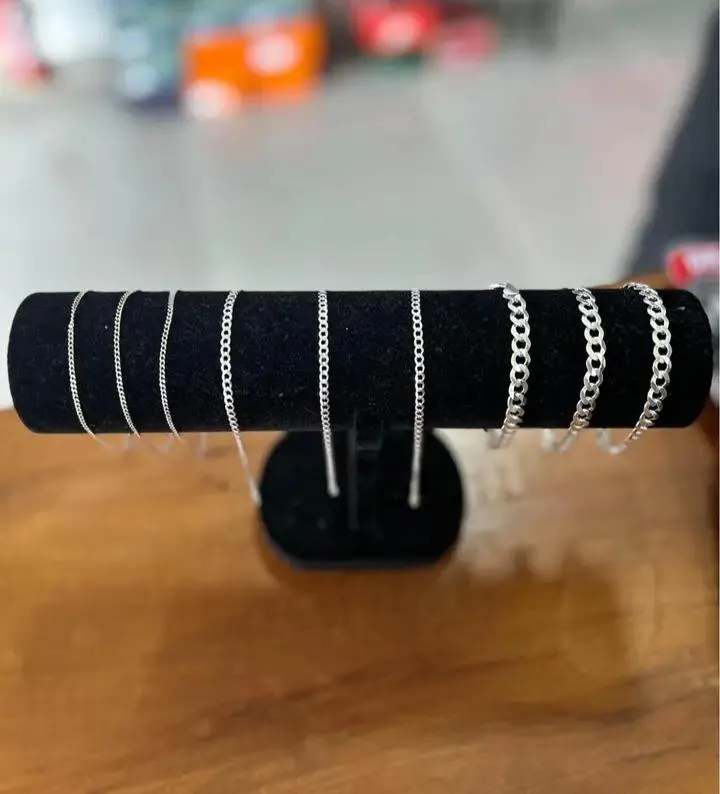 Imagem da campanha 9 corrente de braço Prata 925 masculino ou feminino