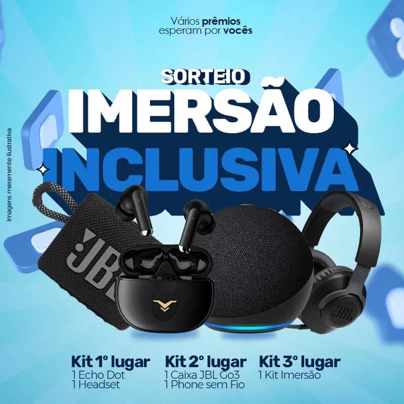 Imagem da campanha Rifa Solidária -  Imersão Inclusiva