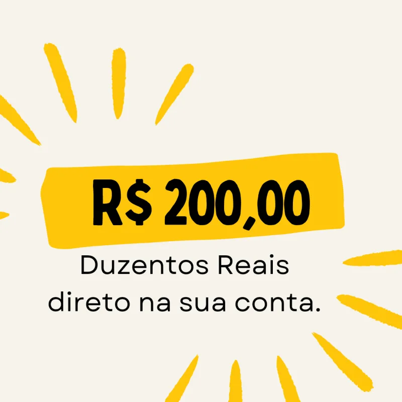 Imagem da campanha Ganhe 200 com apenas 15