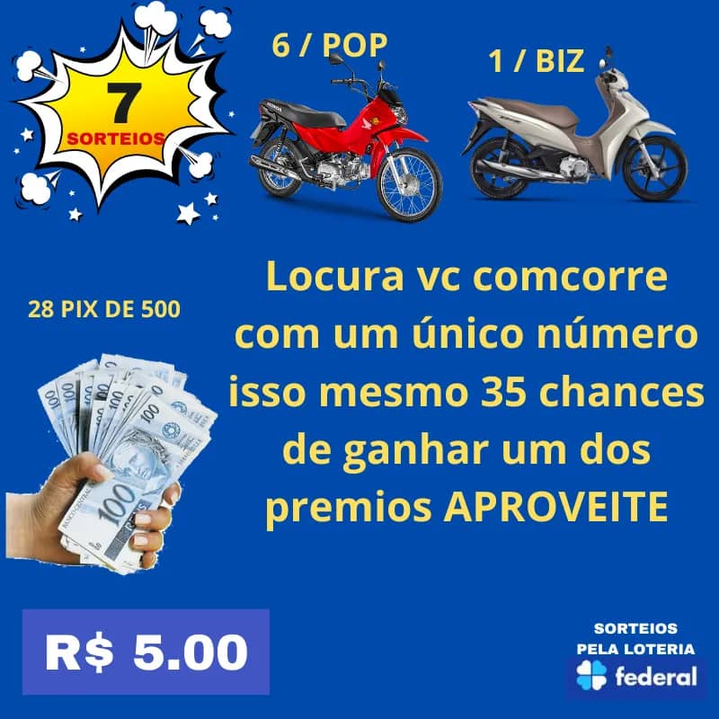Imagem da campanha SHOW DE PRÊMIOS DE NATAL 7 MOTOS E 28 PIX DE  500 REAIS