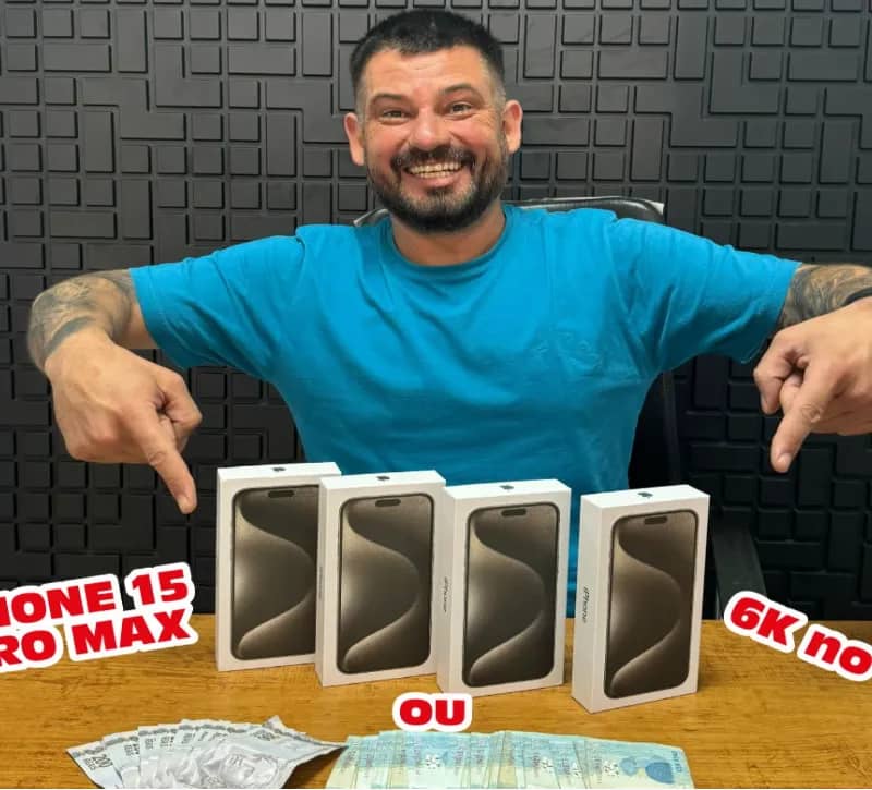 Imagem da campanha IPHONE 15 PRÓ MAX OU 6K NO PIX