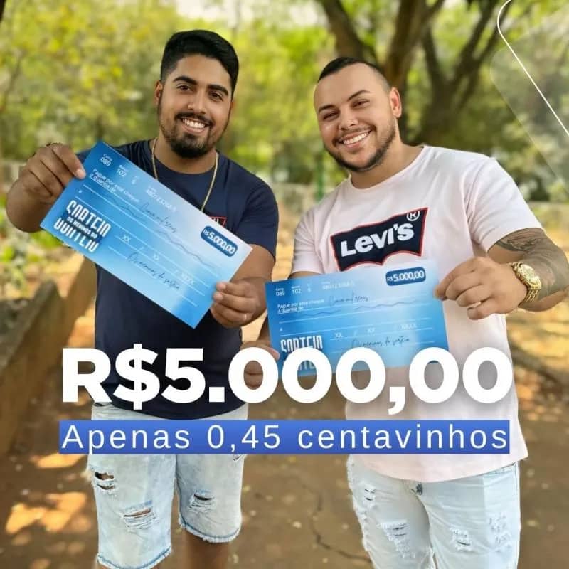 Imagem da campanha AÇÃO 5 MIL REAIS NO PIX POR APENAS 0,45 centavinhos