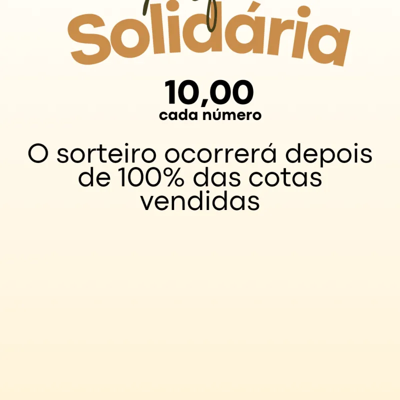Imagem da campanha Rifa solidária