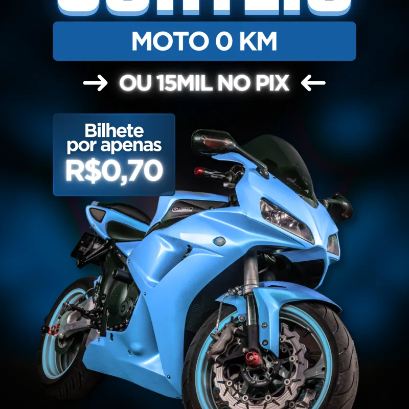 Imagem da campanha Uma moto 0km ou um Pix no valor de R$ 15.000,00