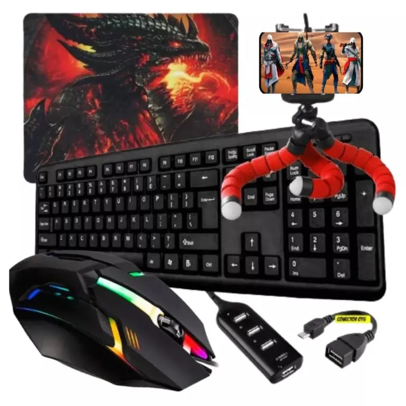 Imagem da campanha Kit gamer completo Mobilador teclado e mause top