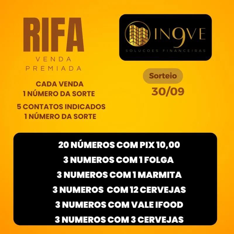 Imagem da campanha RIfa In9ve Setembro