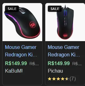 Imagem da campanha king cobra redragon ou 150reais