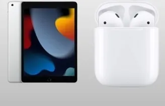 Imagem da campanha Rifa iPad 9 e airpod