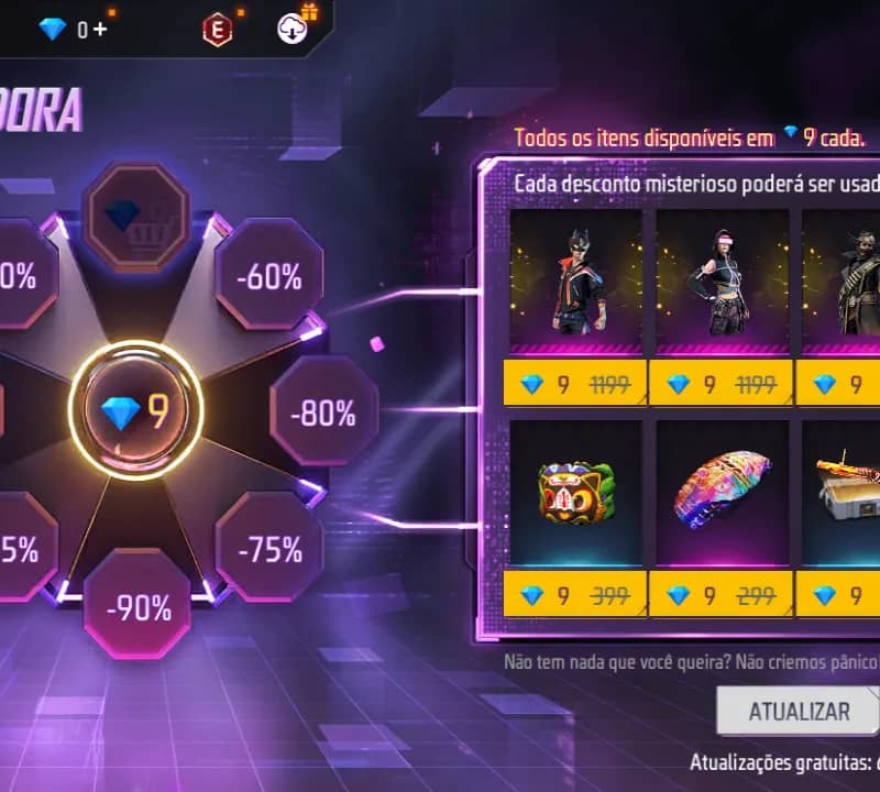 Imagem da campanha Rifa conta FF