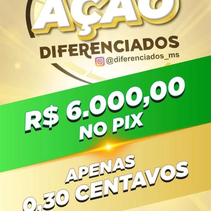 Imagem da campanha pix de $6.000