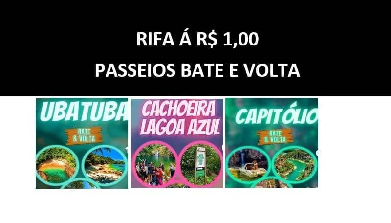 Imagem da campanha CONCORRA A UMA VIAGEM POR APENAS R$ 1,00
