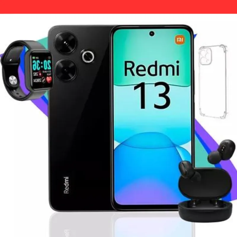 Imagem da campanha SMARTPHONE REDMI 13 + RELÓGIO SMART + FONE BLUETOOTH OU R$:1.400,00 NO PIX