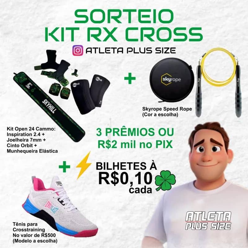 Imagem da campanha Sorteio KIT RX Cross (Atleta Plus Size)