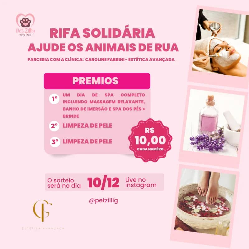 Imagem da campanha Rifa solidária - Ajude os animais de rua