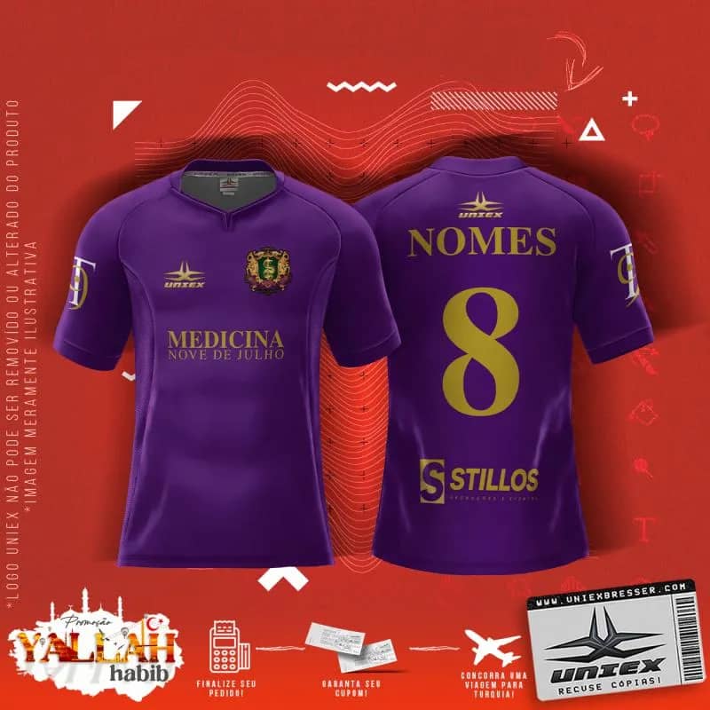 Imagem da campanha Camisa Copa Med 2024 T IX sem nome e sem número