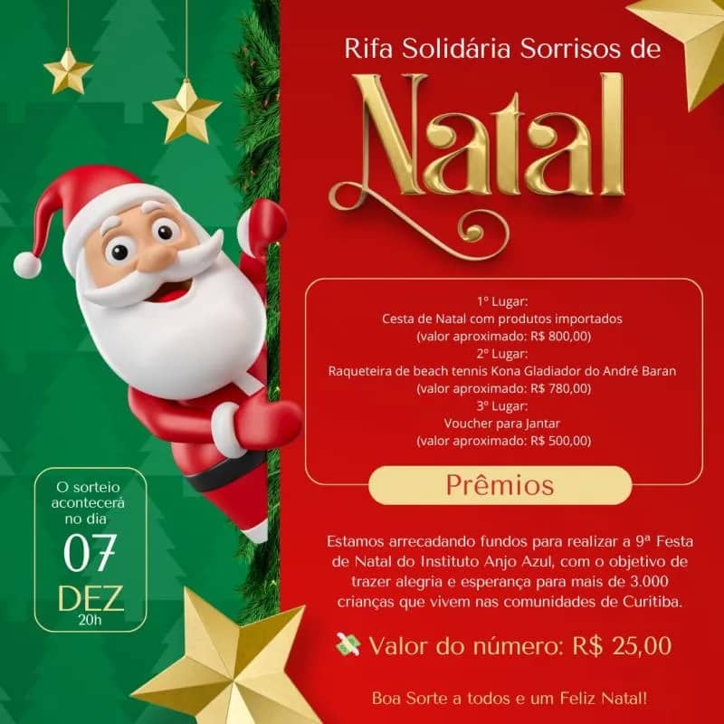 Imagem da campanha Sorrisos de Natal: Uma festa para todos.