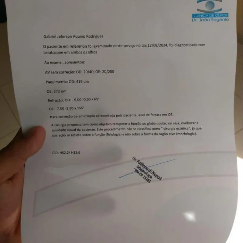 Imagem da campanha Rifa para cirurgia dos olhos