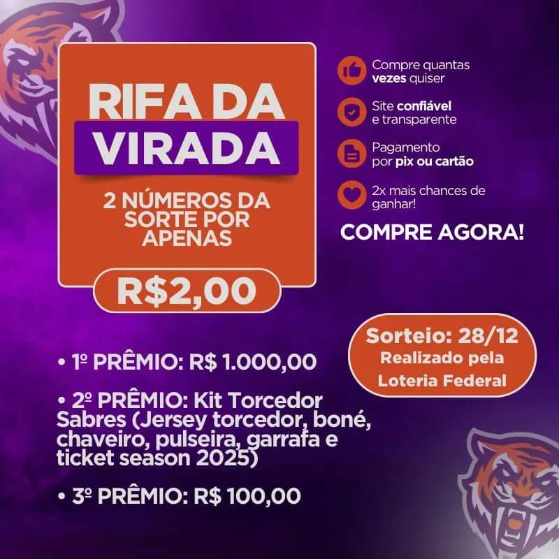 Imagem da campanha 🎉 Rifa de Final de Ano do Sabres! 🎉
