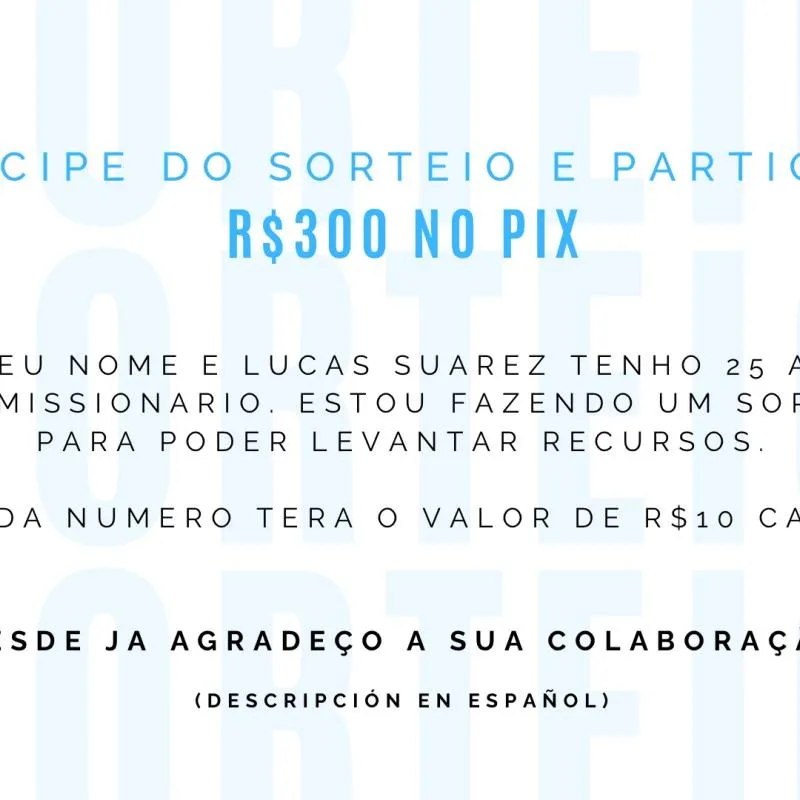 Imagem da campanha Participe y gane 300 reales o 3.000 pesos