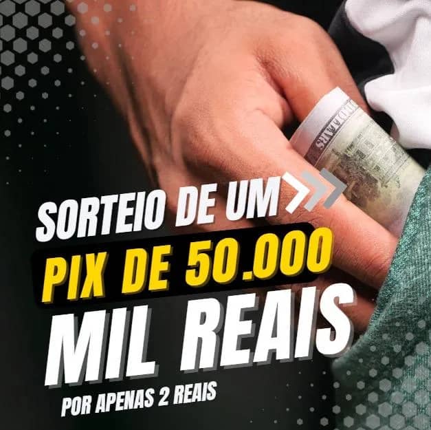 Imagem da campanha Sorteio de 50.000 Mil Reais no Pix