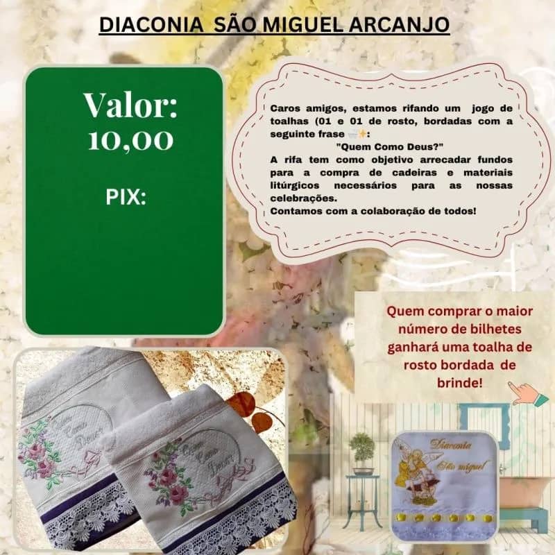 Imagem da campanha DIACONIA SÃO MIGUEL ARCANJO