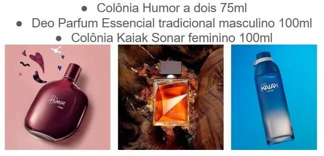 Imagem da campanha Rifa de 500,00 em produtos Natura (3 perfumes renomados da natura)