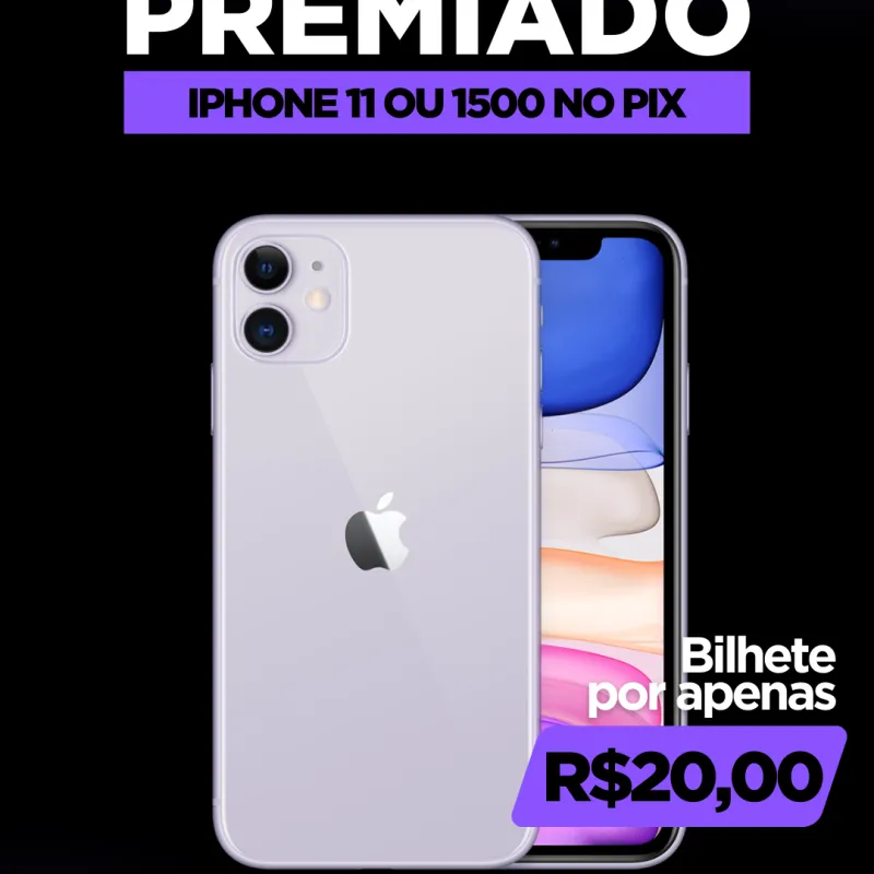 Imagem da campanha Iphone 11 64GB ou R$1.500 no PIX