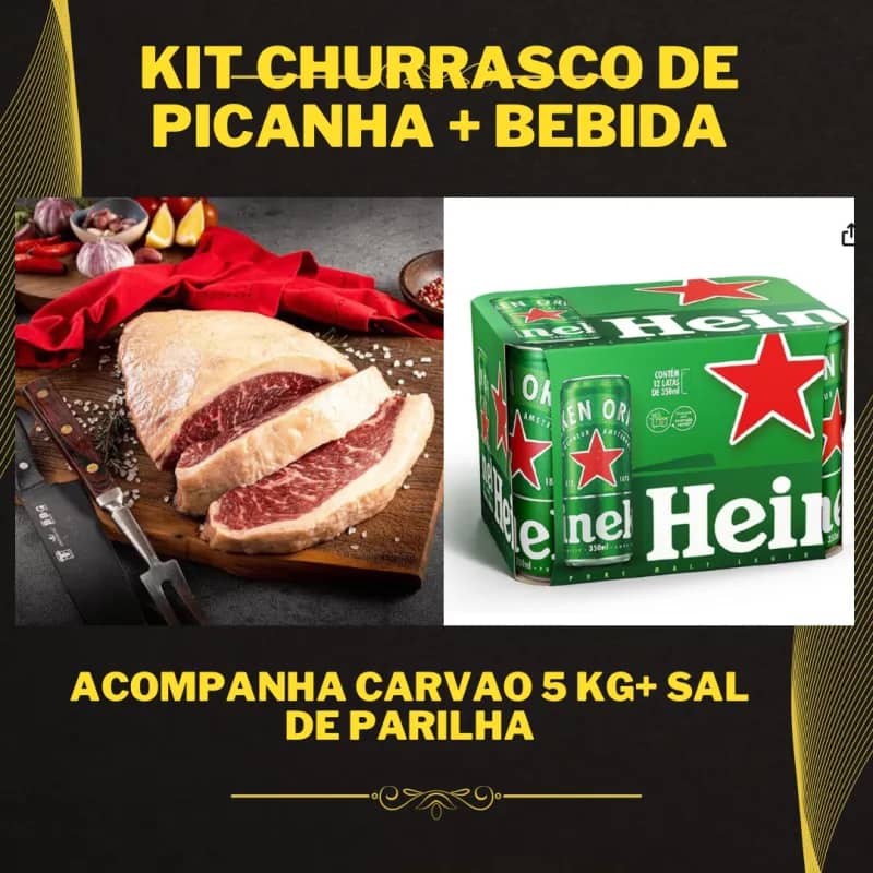 Imagem da campanha Kit churrasco de Picanha + bebida 🔥