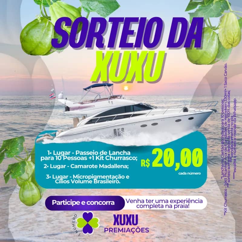 Imagem da campanha Sorteio da Xuxu