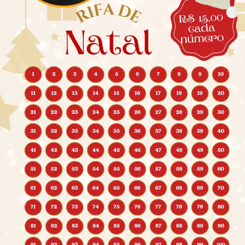 Imagem da campanha rifa de natal